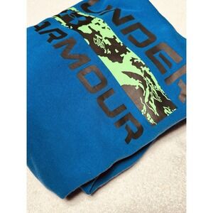 Under Armour Rival Fleece Hooded Sweatshirt Mens 3XL Blue Loose Kangaroo Pocket